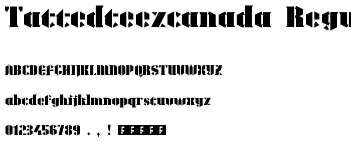 tattedteezcanada Regular font